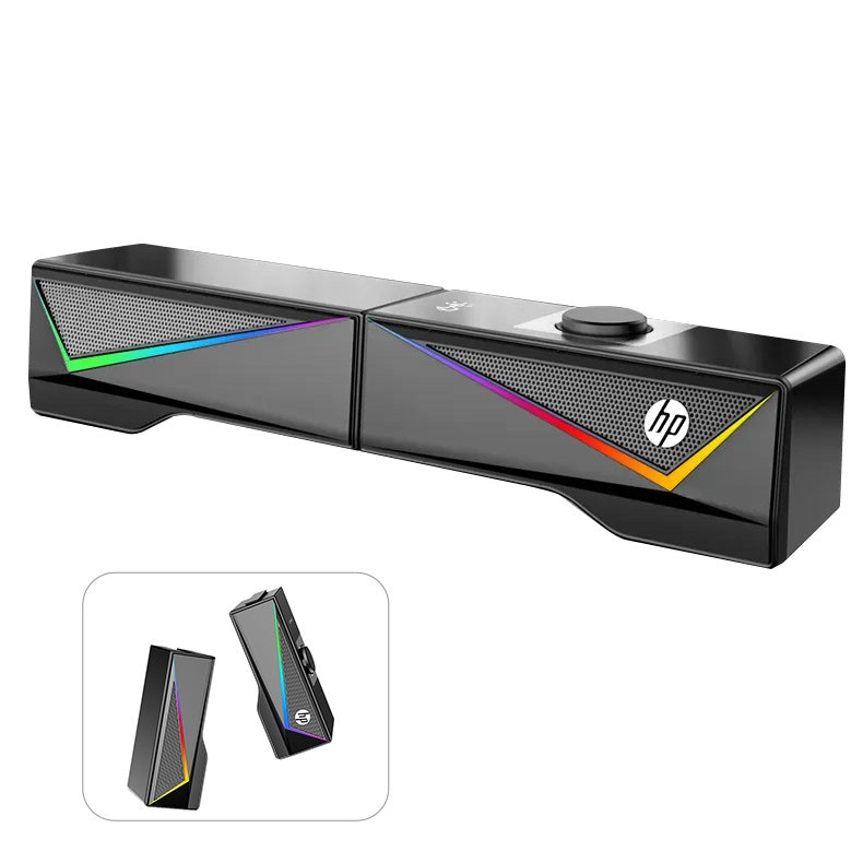My Best Buy - HP DHE-6005 Wired RGB Gaming Surround Soundbar Stereo Speaker