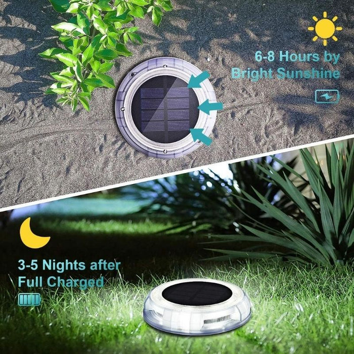 My Best Buy - Deck Lights- Solar LED Lights in Cool White – 2 in One Pack