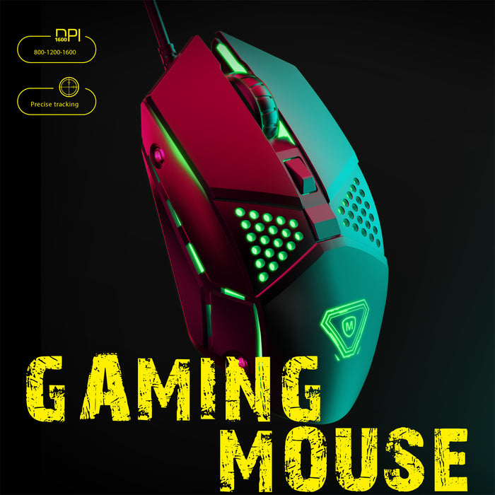 My Best Buy - Gaming Mouse Keyboard Combo 4 In 1 Backlight Combination Breathing Rainbow LED