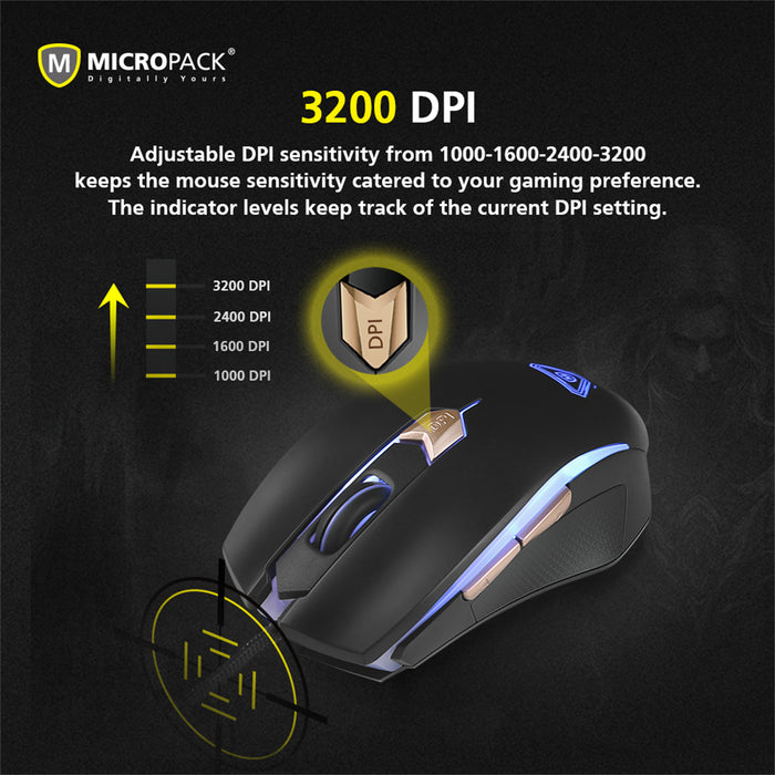 My Best Buy - Gaming Mouse Rainbow Wired Breathing LED 6 Buttons DPI Switch Hi Performance PC