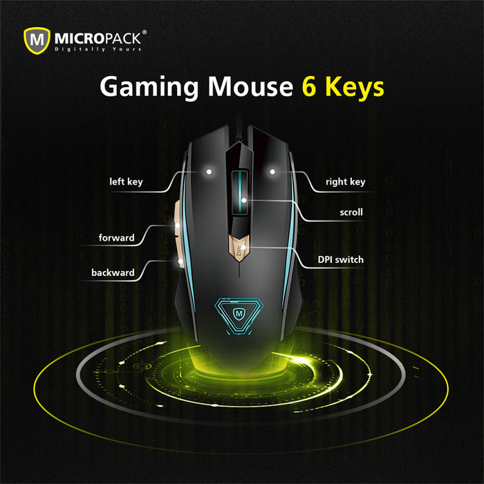 My Best Buy - Gaming Mouse Rainbow Wired Breathing LED 6 Buttons DPI Switch Hi Performance PC