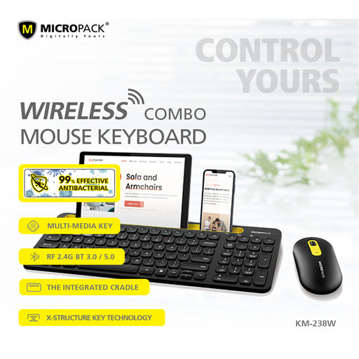 My Best Buy - Bluetooth Wireless PC Keyboard Mouse Set For Computer Laptop Power Saving PC