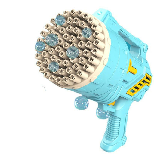 My Best Buy - Bubblerainbow 69-Hole Bubble Gun Hand-Held Automatic Bubble Machine Luminous Kids Toy Blue