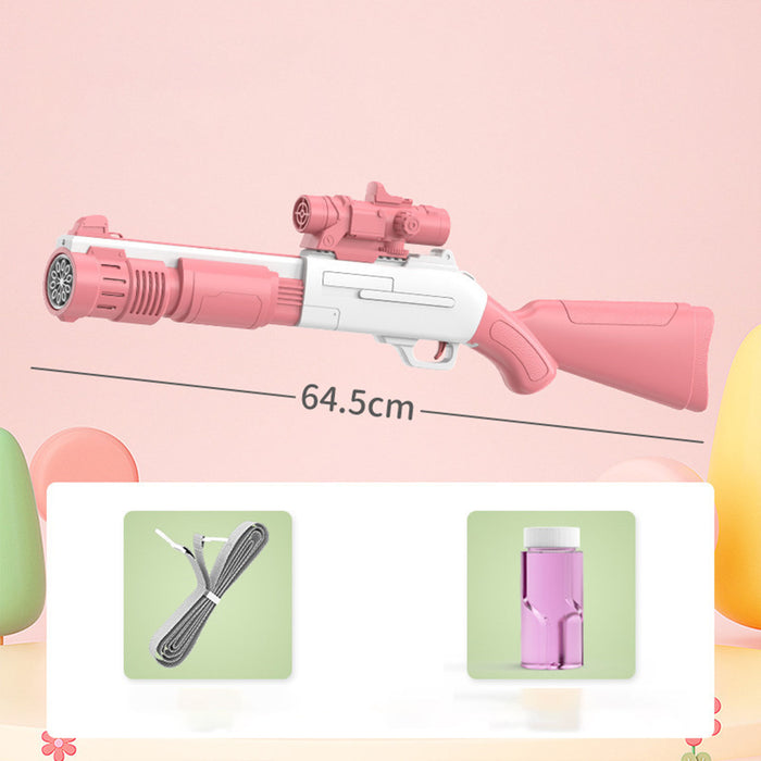 My Best Buy - Bubblerainbow Bubble Machine Fully Automatic Hand-Held Spray Gun Electric 10-Hole Toy Pink