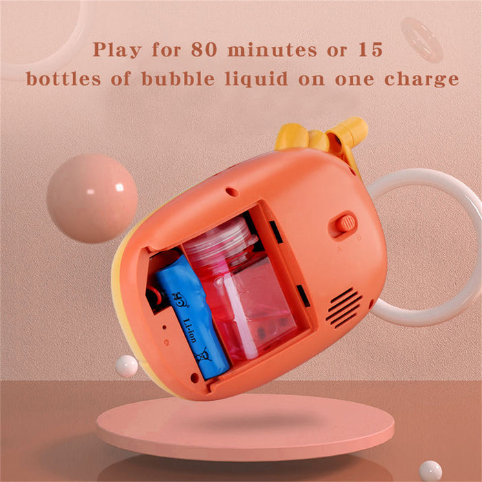 My Best Buy - Bubblerainbow Electric Bubble Machine Rechargeable Children's Hand-held Automatic Camera Soap Water