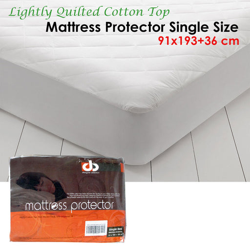 My Best Buy - Lightly Quilted Cotton Top Mattress Protector Single