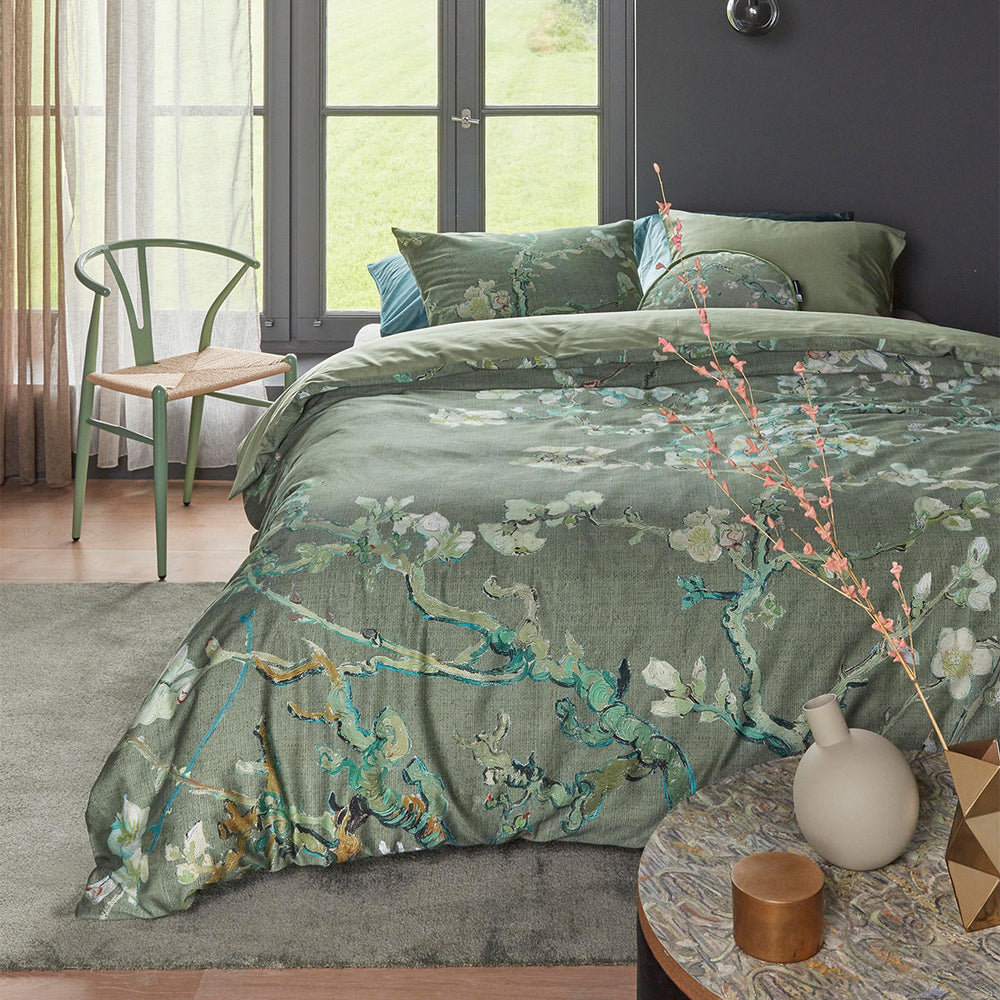 My Best Buy - Bedding House Blossoming Green Cotton Sateen Quilt Cover Set King