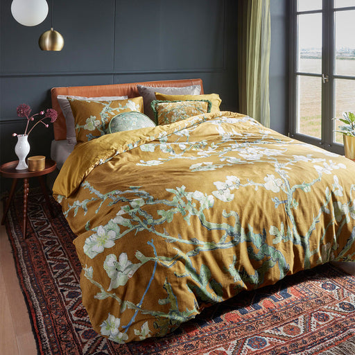 My Best Buy - Bedding House Blossoming Ochre Cotton Sateen Quilt Cover Set King