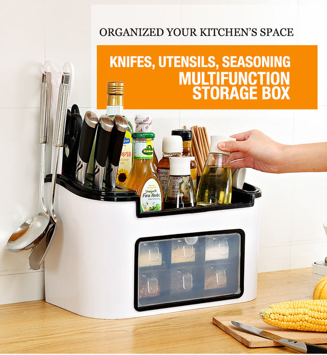 My Best Buy - Multifunction Kitchen Utensils Condiment Storage Rack Seasoning Storage Box