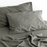 My Best Buy - luxurious linen cotton sheet set 1 mega queen grey