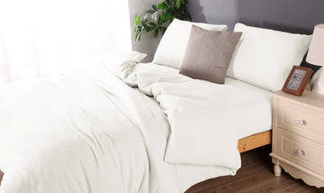 My Best Buy - Microflannel duvet cover and sheet comb set Double white