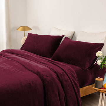 My Best Buy - thermal microplush sheet set double aubergine