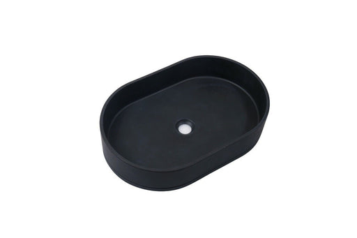 My Best Buy - Ultra Modern Concrete Cement Wash Basin Counter Top Matte Black Oval Basin
