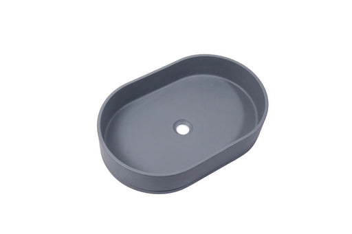 My Best Buy - Ultra Modern Concrete Cement Wash Basin Counter Top Matte Dark Gray Oval Basin