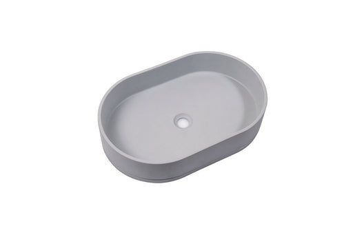 My Best Buy - Ultra Modern Concrete Cement Wash Basin Counter Top Matte Light Gray Oval Basin