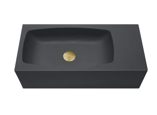 My Best Buy - New Concrete Cement Wash Basin Counter Top Matte Black Wall Hung Curved Basin