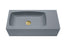My Best Buy - New Concrete Cement Wash Basin Counter Top Matte Dark Grey Wall Hung Curved Basin