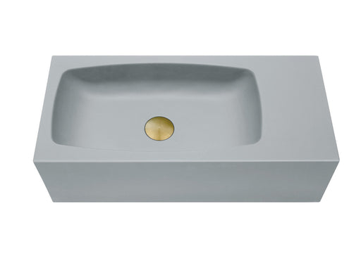My Best Buy - New Concrete Cement Wash Basin Counter Top Matte Light Grey Wall Hung Curved Basin