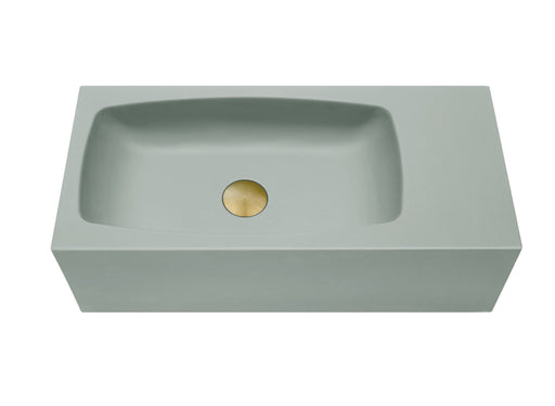 My Best Buy - New Concrete Cement Wash Basin Counter Top Matte Mint Green Wall Hung Curved Basin