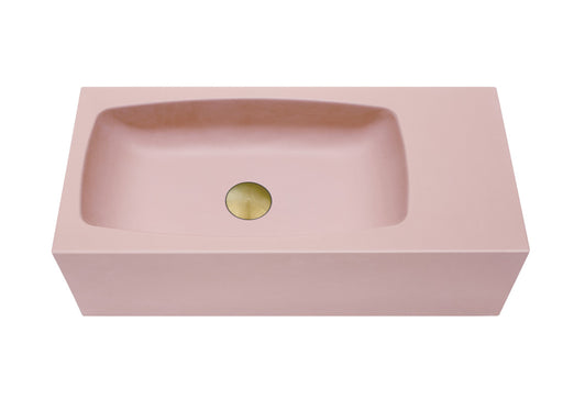 My Best Buy - New Concrete Cement Wash Basin Counter Top Matte Pink Wall Hung Curved Basin