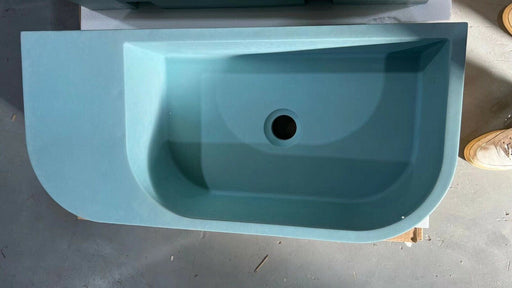 My Best Buy - New Concrete Cement Wash Basin Counter Top Matte Teal Wall Hung Basin
