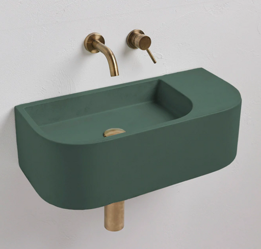My Best Buy - New Concrete Cement Wash Basin Counter Top Matte Lake Green Wall Hung Basin