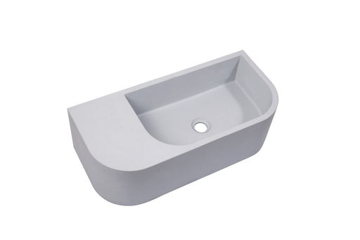 My Best Buy - New Concrete Cement Wash Basin Counter Top Matte Light Grey Wall Hung Basin