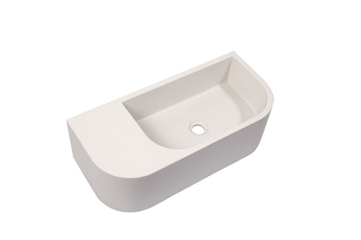 My Best Buy - New Concrete Cement Wash Basin Counter Top Matte White Wall Hung Basin