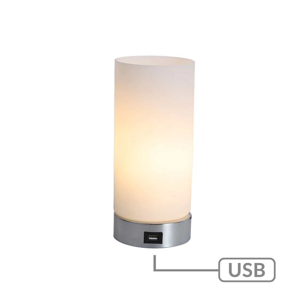 My Best Buy - Julie Cylinder Touch Lamp with USB Port