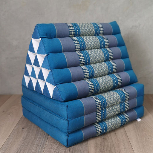 My Best Buy - Jumbo Thai Triangle Pillow THREE FOLDS BLUE