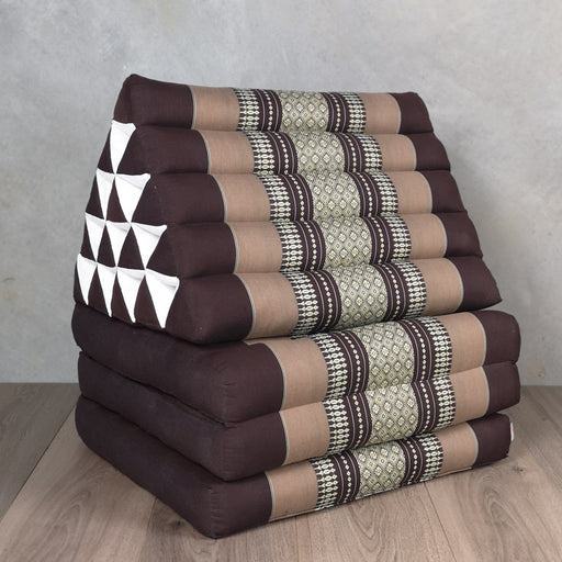 My Best Buy - Jumbo Thai Triangle Pillow THREE FOLDS Brown