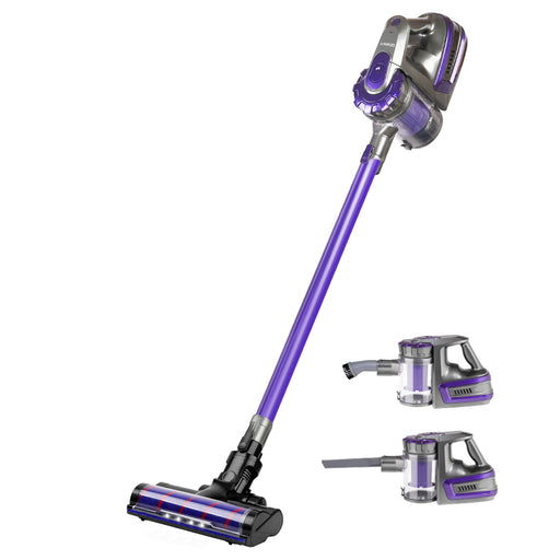 My Best Buy - Devanti 150W Stick Handstick Handheld Cordless Vacuum Cleaner 2-Speed with Headlight Purple