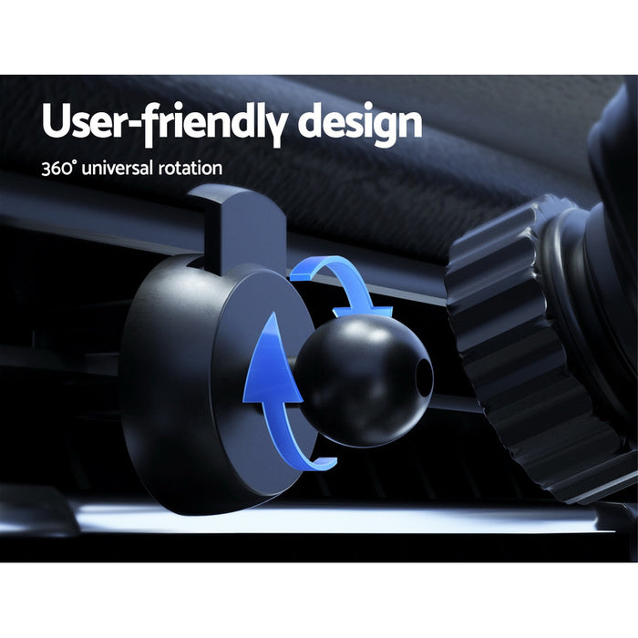 My Best Buy - Devanti Wireless Car Charger Fast Charging Car Mount Vent Suction cup