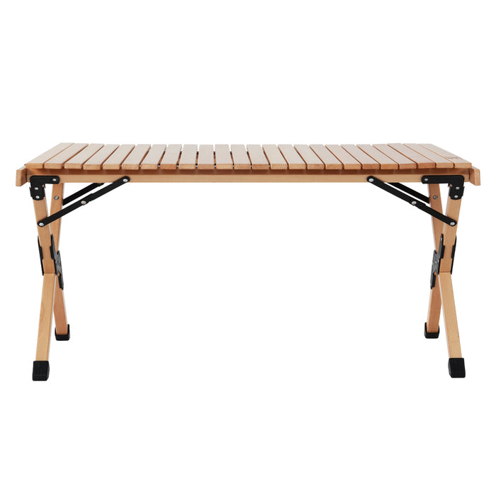 My Best Buy - Gardeon Outdoor Furniture Wooden Egg Roll Picnic Table Camping Desk 90CM