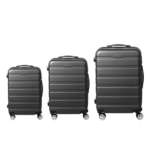 My Best Buy - Slimbridge Luggage Suitcase Trolley 3Pcs set 20 24 28 Travel Packing Dark Grey