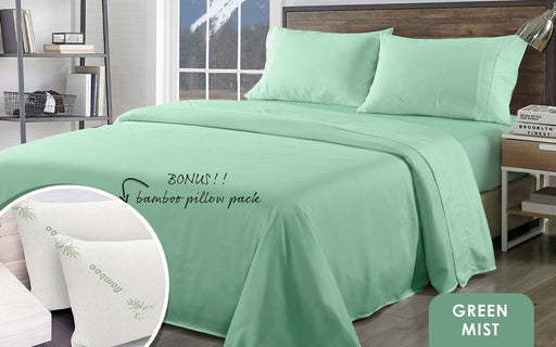 My Best Buy - Royal Comfort Bamboo Blend Sheet Set 1000TC and Bamboo Pillows 2 Pack Ultra Soft