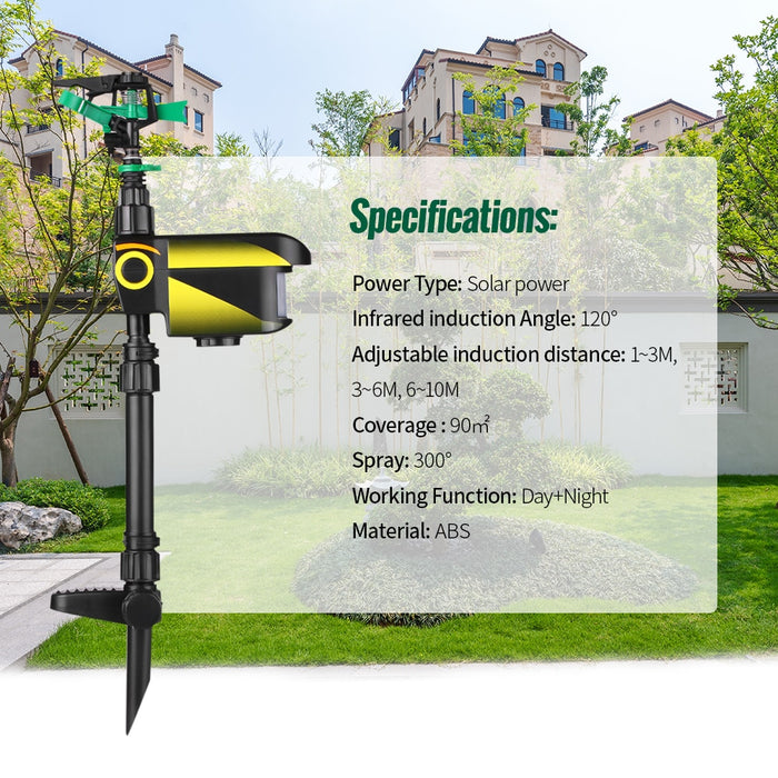 My Best Buy - Solar powered Motion Activated Pest Control - Pestrol Animal Repeller Garden Sprinkler - For Any Animal Deterrent - MyBestBuy.com.au