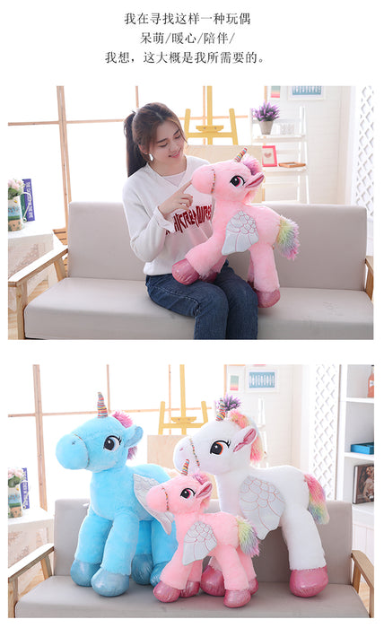 My Best Buy - Adorable 50/60/90cm Kawaii Unicorn Plush Toy - Giant Stuffed Animal Horse Toys