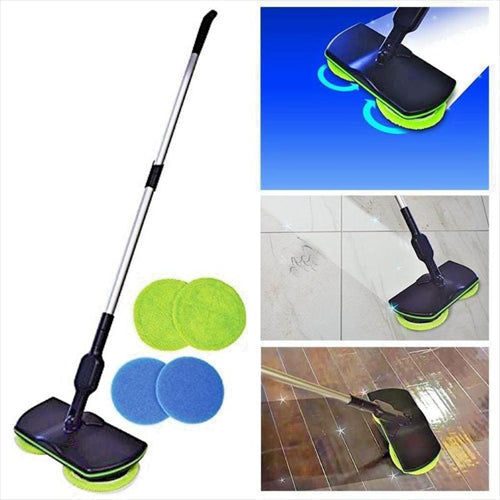 My Best Buy - Floor Cordless Spinning Mop, 16 x Replacement Pads - For Floating Powered Cleaner Scrubber Polisher Bundle